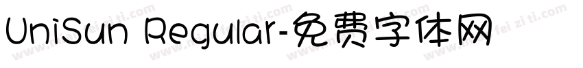 UniSun Regular字体转换